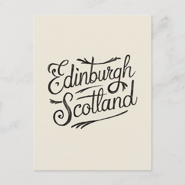 Edinburgh Scotland Hand drawn   Postcard (Front)