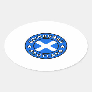 Edinburgh Scotland Oval Sticker