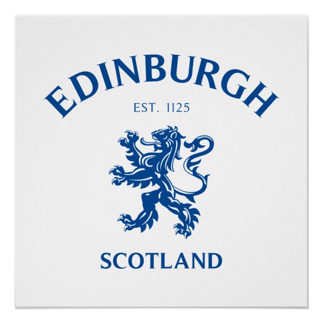 EDINBURGH Scotland Poster (Front)