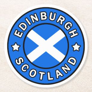 Edinburgh Scotland Round Paper Coaster