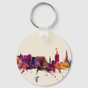 Edinburgh Scotland Skyline Key Ring