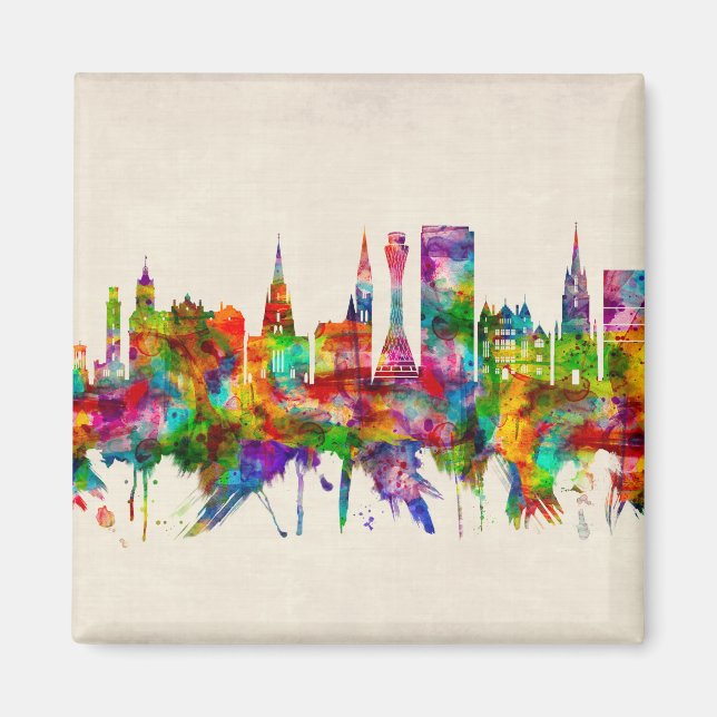 Edinburgh Scotland Skyline Magnet (Front)