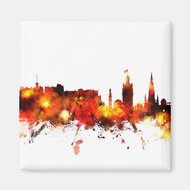Edinburgh Scotland Skyline Magnet (Front)
