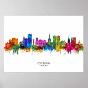 Edinburgh Scotland Skyline Poster