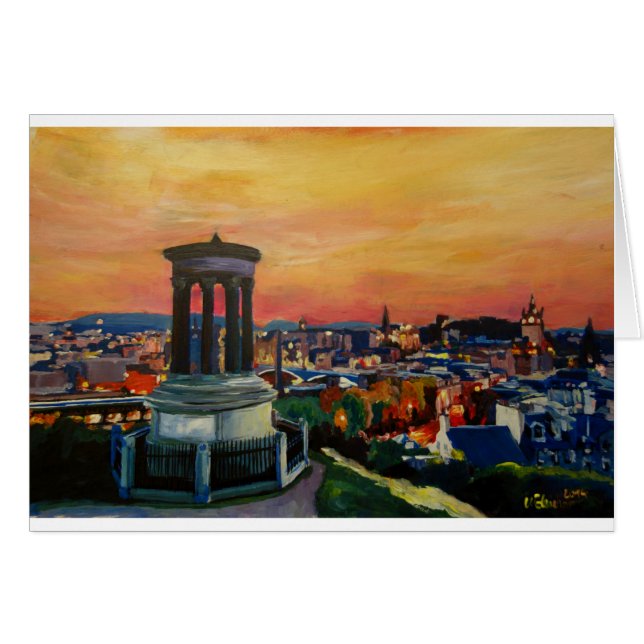 Edinburgh Scotland Skylineat Dusk (Front Horizontal)