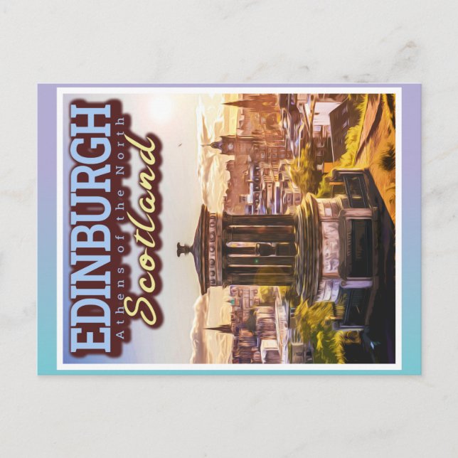 EDINBURGH SCOTLAND - THE ATHENS OF THE NORTH POSTCARD (Front)