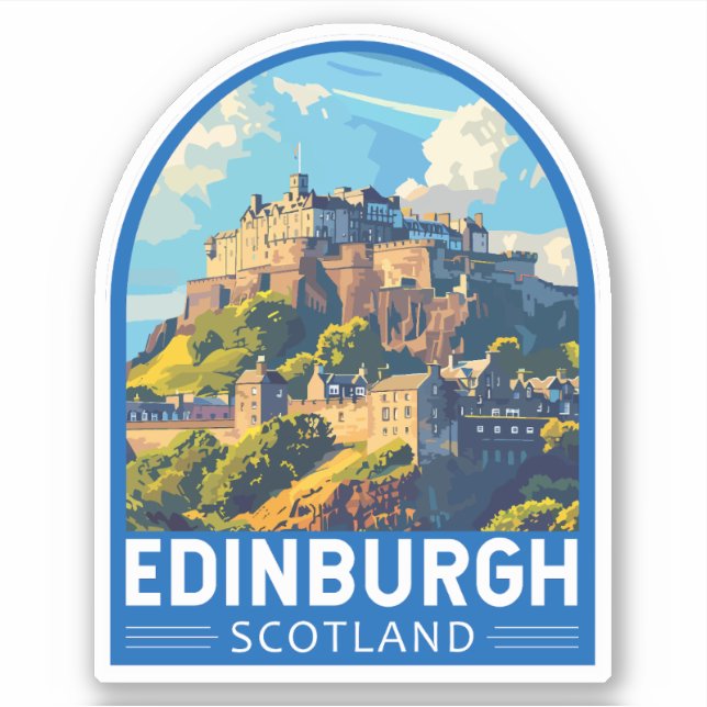 Edinburgh Scotland Travel Art Vintage (Front)
