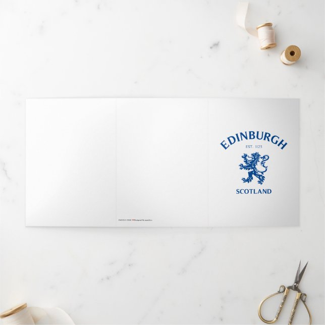 EDINBURGH Scotland Tri-Fold Card (Outside)