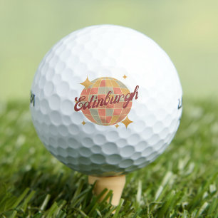 Edinburgh Scotland UK holiday golf resort retro Golf Balls