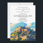 Edinburgh Scotland Wedding Invitation Retro<br><div class="desc">Presenting the captivating Edinburgh Wedding Invitation Card, brought to life with vibrant retro colours! Behold the majestic Edinburgh landscape gracing this exquisite invitation. Personalisation is key – effortlessly tailor the text to harmonise with your wedding specifics. Select from an array of font styles and hues that mirror your chosen theme....</div>