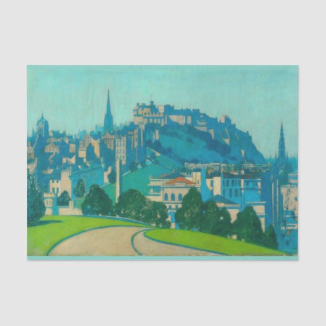 Edinburgh, Scottish Capital City (by George Henry) Tissue Paper (Front)