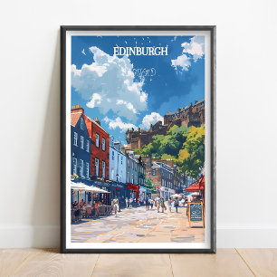 Edinburgh Travel Poster Royal Mile Edinburgh Print
