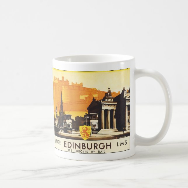 Edinburgh via LNER Rail Poster Coffee Mug (Right)