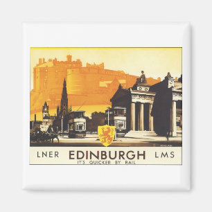 Edinburgh Vintage Travel Poster Magnet