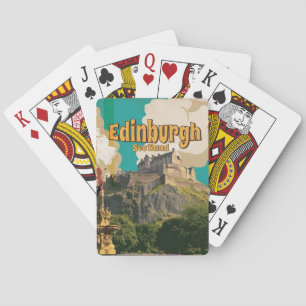 Edinburgh Vintage Travel Poster Playing Cards