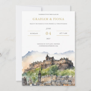 Edinburgh Watercolor Invitation