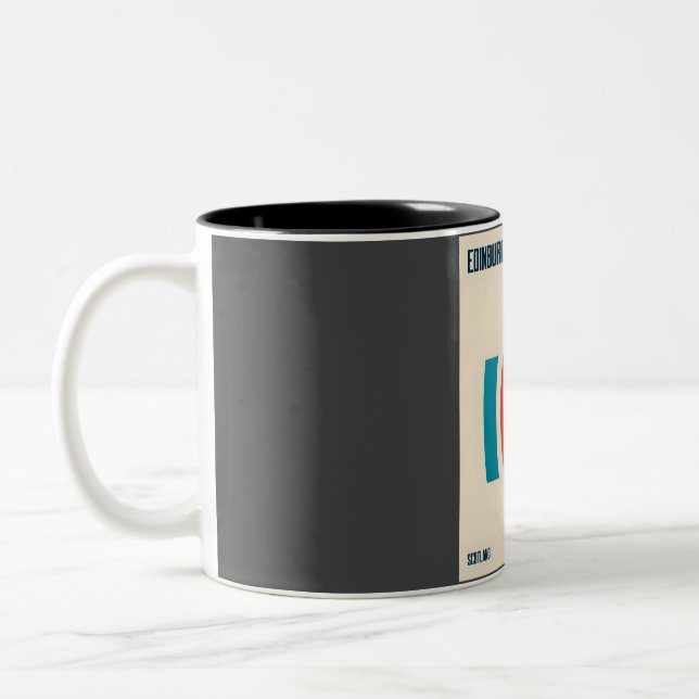 Edinburgh Zoo Panda Art  Two-Tone Coffee Mug (Left)