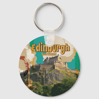 Edingburgh,Scotland Vintage Travel Poster Key Ring