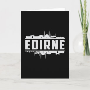 Edirne Turkey City Skyline Cityscape Funny Gift Card