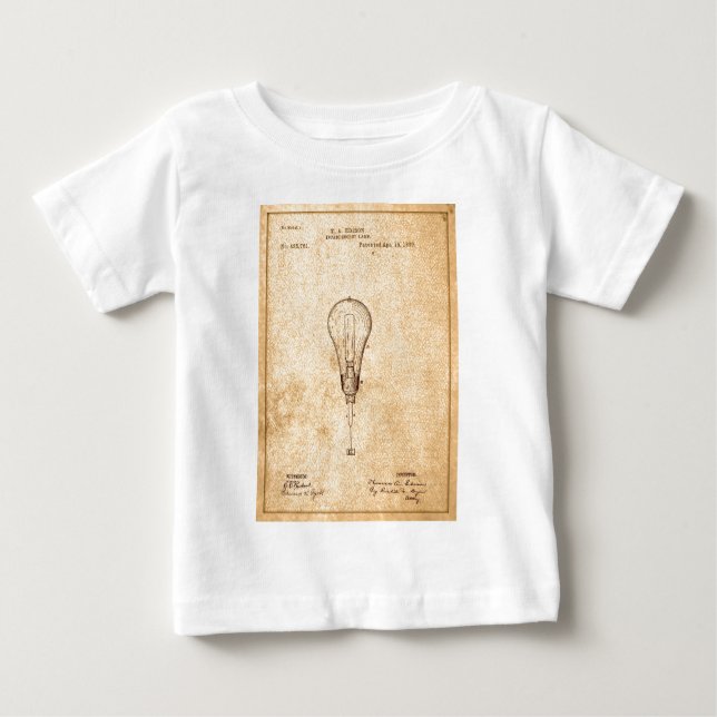 Edison Bulb Patent Baby T-Shirt (Front)