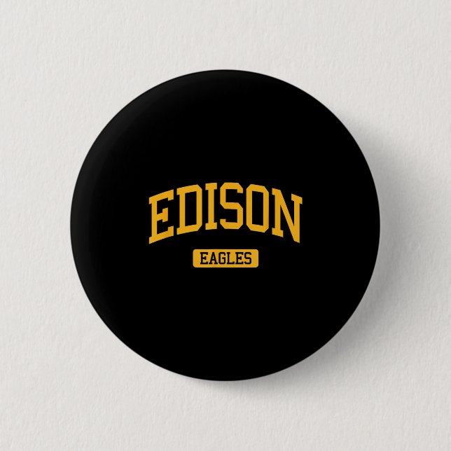 Edison High School Hs Edison Nj Varsity Srts  6 Cm Round Badge (Front)