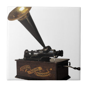 Edison Home Phonograph Ceramic Tile
