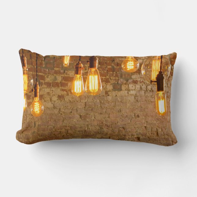 Edison Light Bulb Pillow (Front)