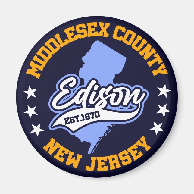 Edison,New Jersey Magnet (Front)