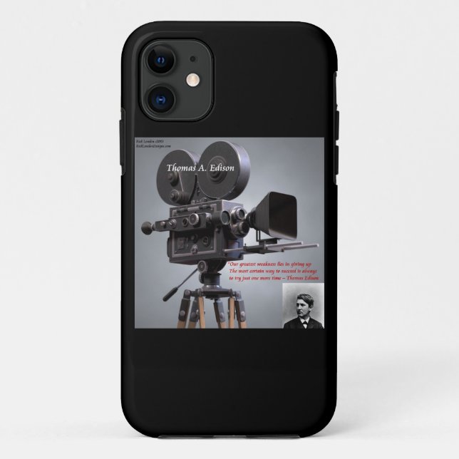 Edison "One More Try" Quote iPhone 5 Case (Back)