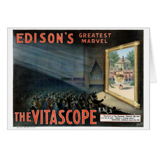 Edison The Vitascope 1896 Restored Vintage Poster