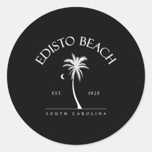 Edisto Beach Palm Tree Swimming Scu Novelty Gift S Classic Round Sticker