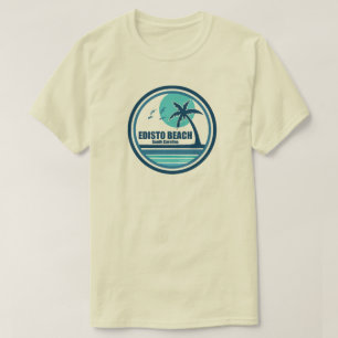 Edisto Beach South Carolina Palm Tree Birds T-Shirt