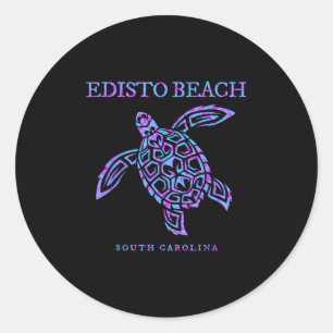 Edisto Beach South Carolina Sea Turtle Beach Vacat Classic Round Sticker