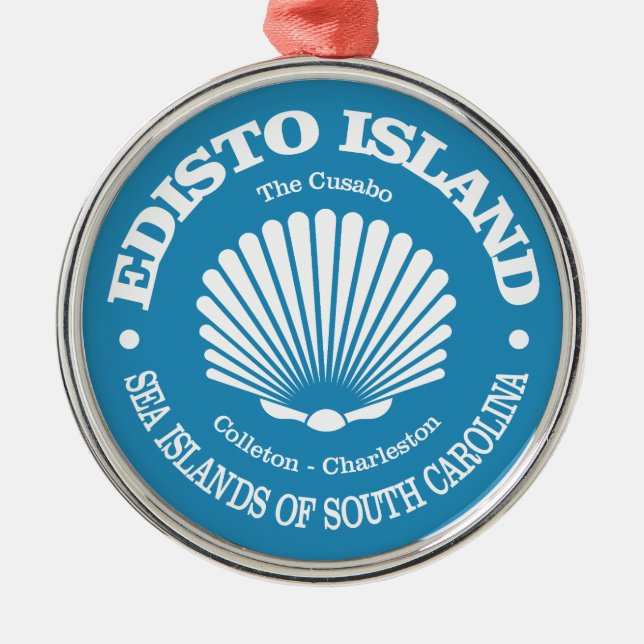 Edisto Island (seashell) Metal Ornament (Front)