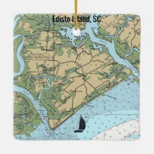 Edisto Island South Carolina Ceramic Ornament