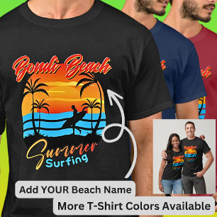 Edit All Text - Add YOUR Beach Name  - BONDI BEACH T-Shirt