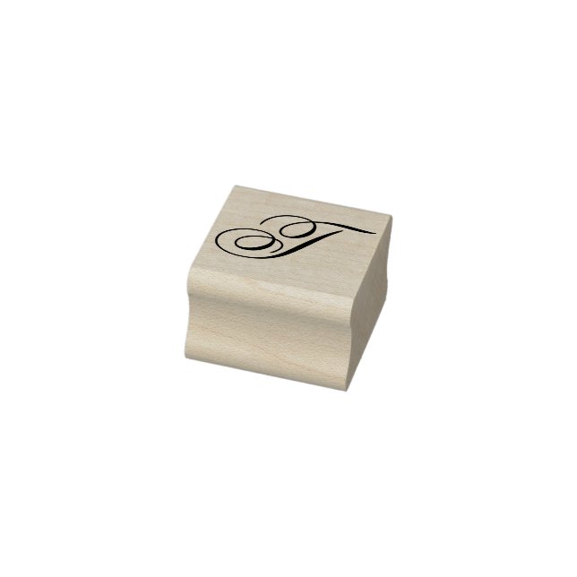 Edit Design to Change Fancy Capital T Monogram Rubber Stamp (Stamp)