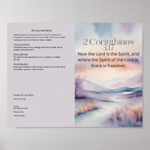 Edit, Download Church Bulletin Poster