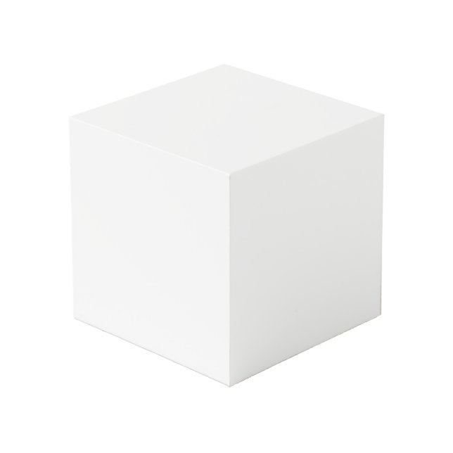 Edit logo photo text black and white cube (Front Angled)