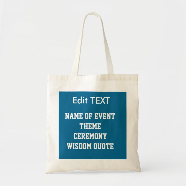 Edit replace TEXT IMAGE DIY Template budget TOTE (Front)