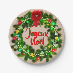 Edit Text  Assiette joyeux Noël 7" Paper Plate
