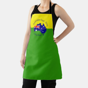 Edit Text Matching Australia Day Apron