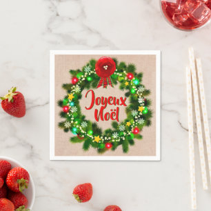 Edit Text serviette de table joyeux noël cocktail Napkin