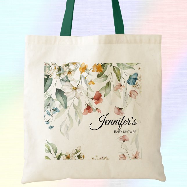 Edit Text to Great-Grandmother Elegant Baby Shower Tote Bag (Creator Uploaded)