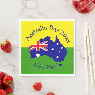 Edit Text Year Australia Day Napkin