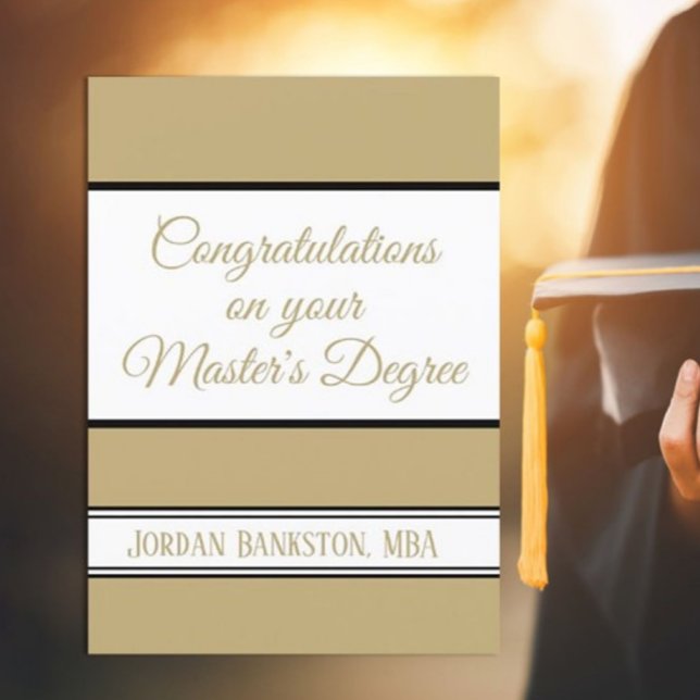 Edit the Initials! Master's degree Graduation card (Creator Uploaded)