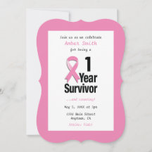 Edit-the-Year Breast Cancer - 1 yr Flat Card