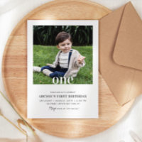 Editable 1st Birthday Photo Minimal Boy Picture