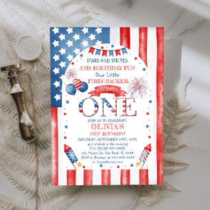 EDITABLE 4th of July Birthday Invitation