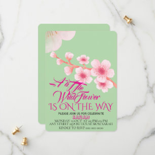 Editable A Little Wildflower Baby Shower Invitatio Save The Date